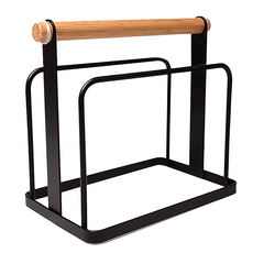 GOZENBO 御膳坊 工業風木飾鍋蓋架 18.2 x 11 x 16cm 1入 1入 木 18.2 x 11 x 16cm±5%, 木