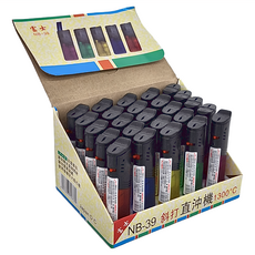 富士牌 簡易型打火機 黑武士 斜打直沖機 30g 25個, 紫色 + 綠色 + 黃色 + 藍色 + 紅色, 1組