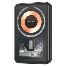 iBRIDGE 磁吸支架式行動電源 10000mAh Type-C, IBM001, 透明