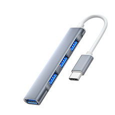 ANTIAN Type-C 四合一多功能HUB轉換器擴展塢, 1個, 灰色