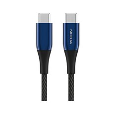 NOKIA 經典3A極速USB-C-USB-C充電線, 1.25m, 海軍藍, 1條