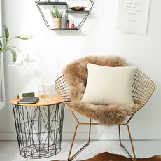 菓拉小舖 莫蘭迪舒心絨抱枕枕套 45 x 45cm 米白色 - 柔軟舒適 百搭居家風格