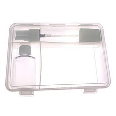 iSFun 防疫必備 酒精噴瓶洗手液分裝口罩收納盒, 透明色, 1個