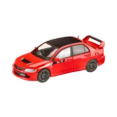 Hobby JAPAN 1/64 三菱 MITSUBISHI LANCER EVOLUTION 9 MR GSR JDM改裝版 附展示引擎 紅色模型, 1個