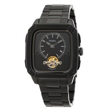 FOSSIL 酷黑復古方型時尚機械男錶 ME3238