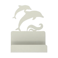 OPUS 東齊金工 歐式鐵藝名片座 海豚 CA-de08(W) 120g 10 x 3 x 13.7 cm 台灣, 1個