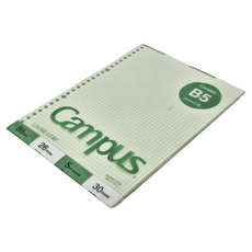KOKUYO 國譽 Campus 彩色活頁紙 B5 方格 綠色, 30頁, 1本