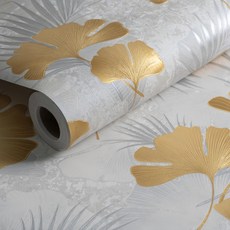 WE CHAMP 環保無紡布自黏式壁紙 WTB-093, 棕梠銀杏