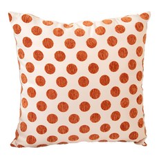 THiRTEEN 拾參家居 雪尼爾抱枕套, 45 x 45cm, 橘色圓點