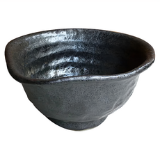 美濃燒 南蠻黑吹5吋深井 19.5 x 17 x 9cm 800ml, 黑色, 1個