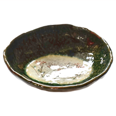 橢圓缽 日本製 15.5 x 14 x 4.5cm 250ml, 雙兔織部, 1個