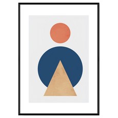 BOLUO GALLERY 菠蘿選畫所 圓三角 夕陽圓 掛畫 APGP4613B, 黑色