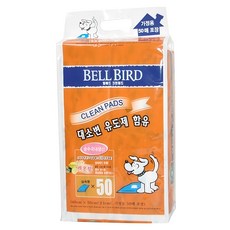 Bell Bird 檸檬香氛潔淨寵物尿墊, 50片, 1包