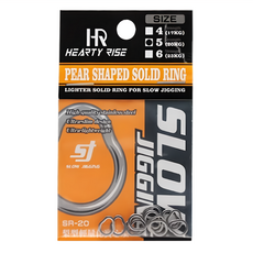 HEARTY RISE 哈帝來斯 SJ 梨型輕量化實心環 SR-20 5, 1包, 銀色