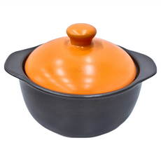 新食器 台灣製個人鍋 O 1L, 橘色 + 黑色, 1個, 16cm