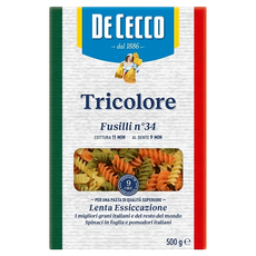 DE CECCO 得科 義大利麵 三色螺旋麵 NO.34, 500g, 1盒