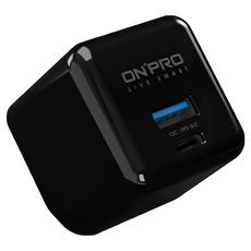 ONPRO USB 電源供應器 UC-2P01 MAX 38 x 41.3 x 42mm 曜石黑, 1個