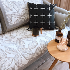 好物良品 家居雙面棉質提花防滑沙發墊組合 三人座