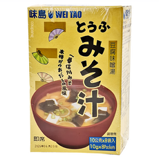 味島 即席 豆腐味噌湯, 10g, 8包