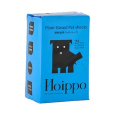 Hoippo 寵物尿布墊 寬型 植物由來 高吸收率 帶防滑膠帶, 60 x 45cm, 25片, 1包