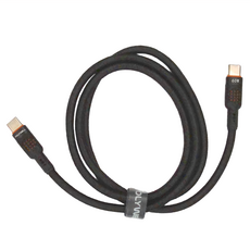 POLYWELL 寶利威爾 USB-CM-CM-Cable編織線雙色接頭 PW15-W45-A397 60W 槍色鋁殼白鐳logo, 1m, 黑色 + 橘色, 1條