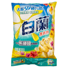 白蘭 蘊含熊寶貝 馨香精華洗衣粉 花漾清新, 4.25kg, 1入, 1袋