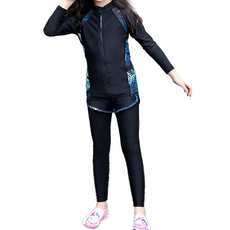 女童泳衣 - 長袖泳衣套裝 包含泳衣、泳褲