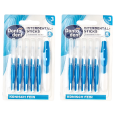 德國 dm Dontodent 直式牙間刷, 0.6mm, 6個裝, 2組