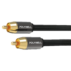 POLYWELL 寶利威爾 RCA數位同軸音源線 2m, PW15-W52-B071, 1條