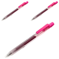 KaCO 速乾彩虹 中性筆 0.5mm 10g, 玫瑰粉, 3支