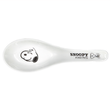 yamaka 山加商店 PEANUTS 花生漫畫陶瓷湯匙 尺寸約14CM, 白色, 1支
