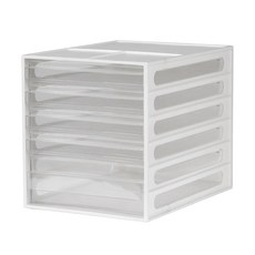 SHUTER 樹德 文件管家桌上型資料櫃 1大 + 4小抽 34 x 27 x 25cm, 5層, 雪白色