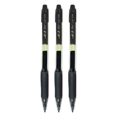 O.B. 歐布德 自動中性筆 OB2538 0.38mm, 黑色, 3支