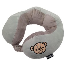 英國熊 頸枕, 甜甜圈 灰色, 28 x 28cm