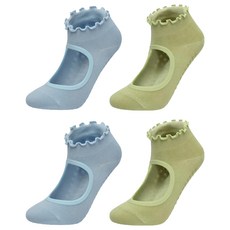 NICOFUN 愛定做 捲捲花邊防滑瑜珈襪 女襪 FYK23YOGA02 64g