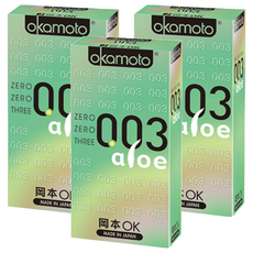 Okamoto 岡本 003蘆薈ALOE 衛生套 52mm, 10入, 3盒