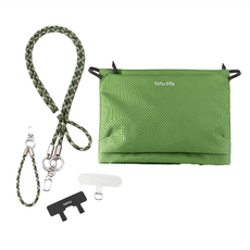 TOTU 拓途 FB-2系列 多功能防潑水時尚運動掛繩收納包, 綠色, 1組