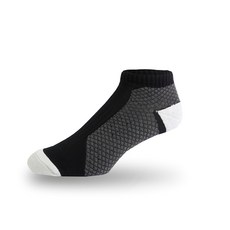 足弓支撐機能慢跑襪 女款, 不適用, 黑/灰, 1入
