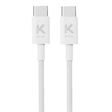 KTnet 廣鐸 GA3 TypeC-C充電傳輸線, 1m, 白色, 1個