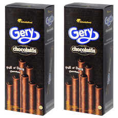 Gery 芝莉 捲心酥 黑巧克力口味, 140g, 2盒