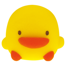 PiYOPiYO 黃色小鴨 小鴨造型沐浴海棉 - 材質柔軟 產生細緻泡沫, 黃色, 1個