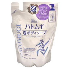 KUMANO 熊野油脂 麗白 薏仁泡沫沐浴乳補充包, 450ml, 1個