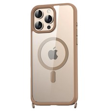 TOTU 拓途 智慧型手機 手機保護殼 iPhone 16 Pro Max 磁吸 掛繩 防摔 高透 金色