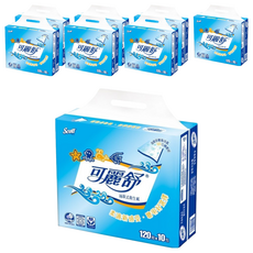 Scott 可麗舒 抽取衛生紙, 120張, 10包, 8袋