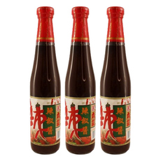 丸莊醬油 冠品辣椒醬 台灣黑豆醬汁基底 美味而不刺激 芳香夠味, 500g, 3瓶