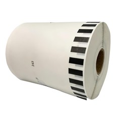 NEXTPAGE 台灣榮工 BROTHER 相容 DT-245 連續標籤帶 適用於 QL-1115NWB 90mm寬度, 白底黑字, 34m