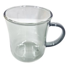 GOODGLAS 好玻 馬克雙層玻璃杯 硼玻璃材質 容量360ml 最高耐熱溫度120°C, 透黑色, 1個