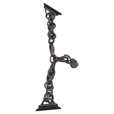 DAYA 墜心不鏽鋼鎖鍊錶帶, Apple Watch 42/44/45/49mm, 優雅黑, 1條