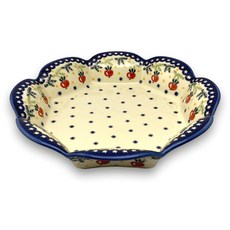 CERAMIKA WIZA 波蘭陶 甜菜根菊系列 花型派盤 26 x 26 x 5cm, 1個