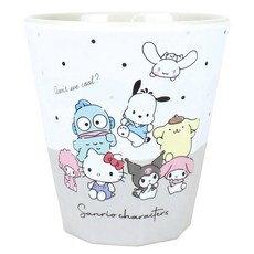Sanrio 三麗鷗無把美耐皿杯 270ml, 灰色, 1個